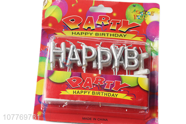 Good quality letter happy birthday candle for cake decoration 