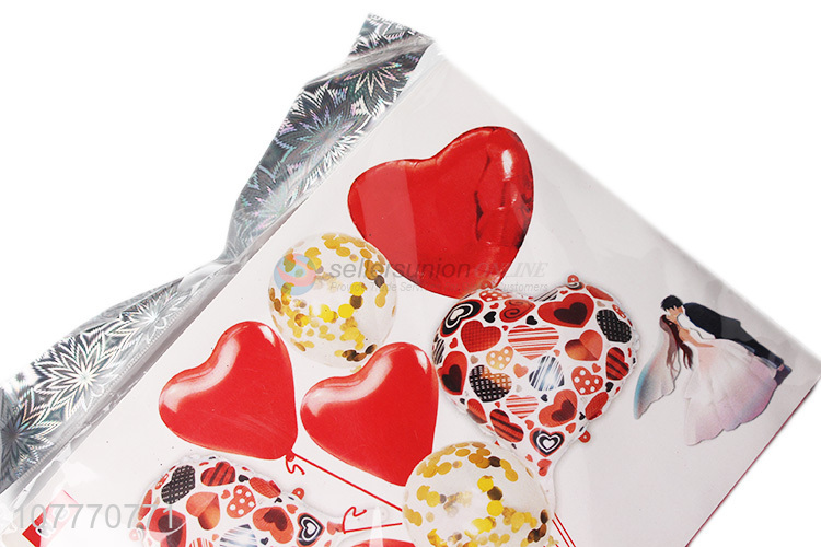 Factory price heart shape wedding party foil balloon set