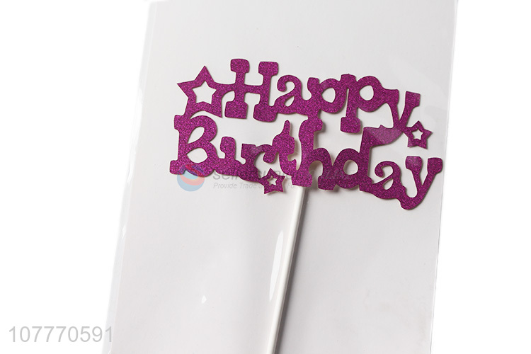 Low price rose red letter cake topper for cake decoration