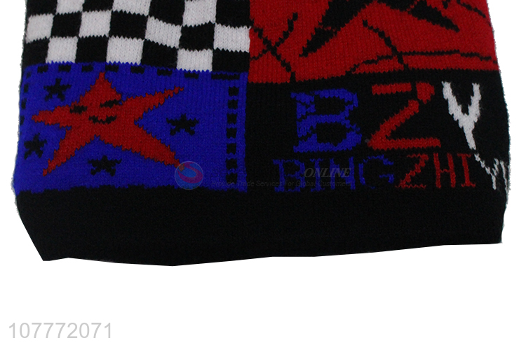 Fashion style warm outdoor sports toe cap winter knitted hat for men