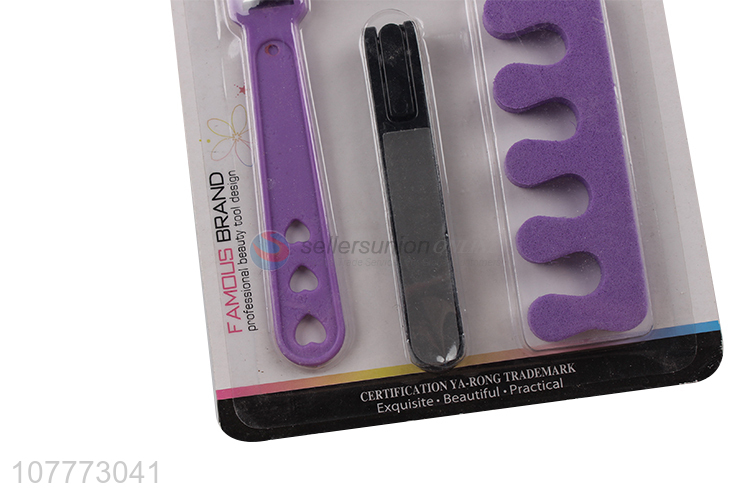 Hot selling 5 pieces manicure pedicure set nail cutter pedicure file set