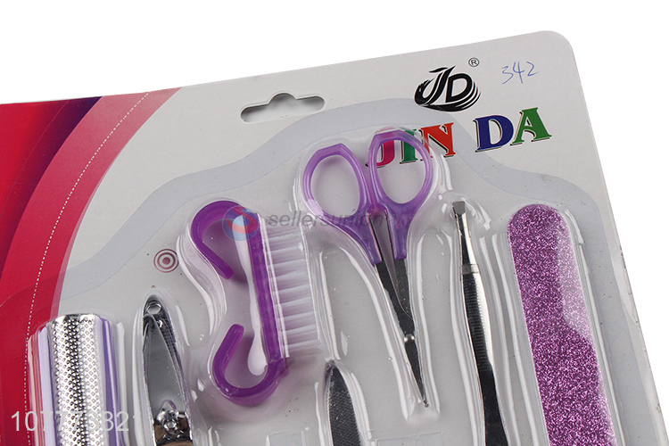 High quality 9 pieces beauty manicure set nail clipper nail file set