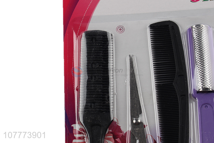 New arrival 7 pieces hair cutting scissors comb pedicure tool set