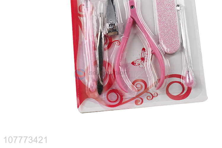 High quality 7 pieces beauty manicure set nail cutter nail file set