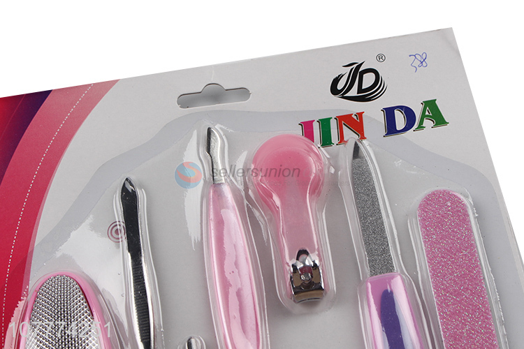 Promotional 8 pieces beauty manicure set nose scissors foot file set