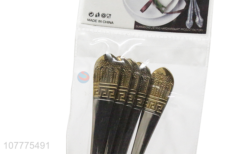 Hot Sale Gold-Plated Tea Spoon Small Stainless Steel Spoon