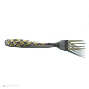 Fashion Stainless Steel Dinner Fork Gold-Plated Table Fork