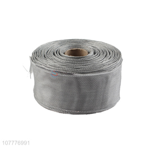 New arrival 40mm silver ribbon wide polyester gift ribbon
