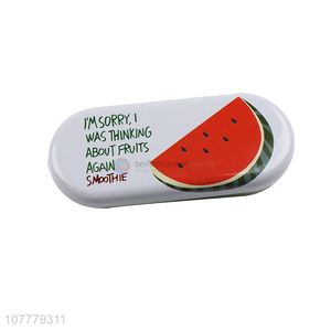 Hot Sale Fruit Pattern Tinplate Glasses Case With Good Price