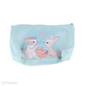 Best selling cartoon rabbit pvc cosmetic pouch toiletry bag