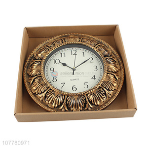 Popular product home decoration retro European style plastic wall clock