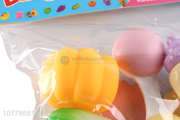 Wholesale plastic fruit model baby bath toy with BB sound