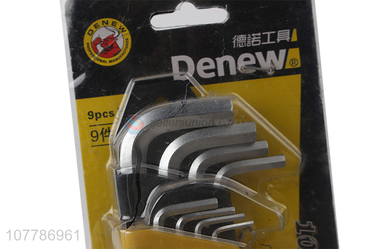 9PCS set of allen key hex screw wrench tool set