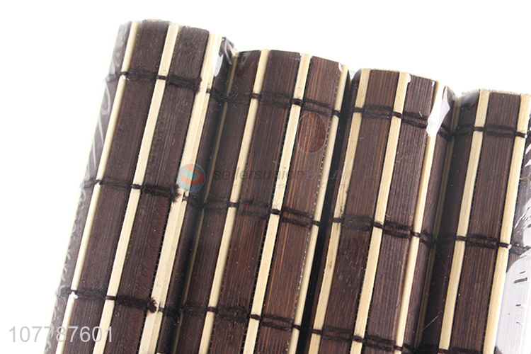 Low price wholesale household bamboo insulation placemat bamboo mat table