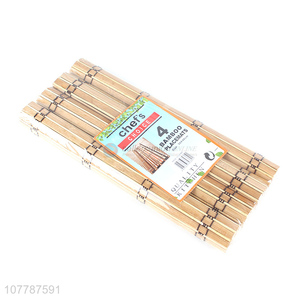 New Chinese Style Household Bamboo Mat Insulation Bowl Mat