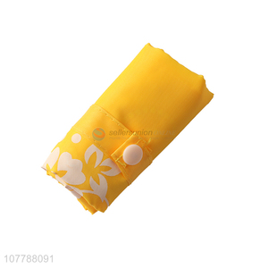 High quality yellow foldable portable grocery handbag