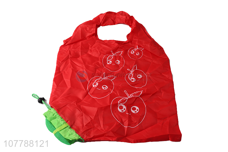 Fashionable product red supermarket shopping bag with apple pattern