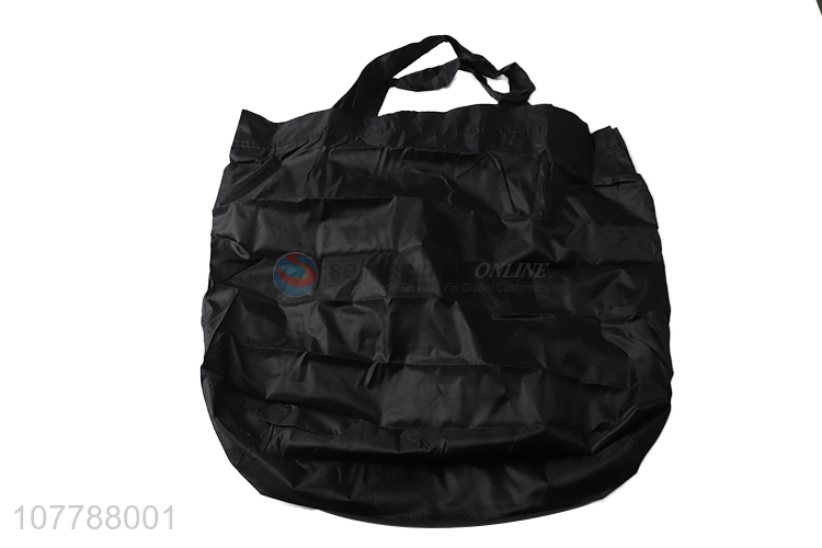 Factory supply black portable foldable shopping bags