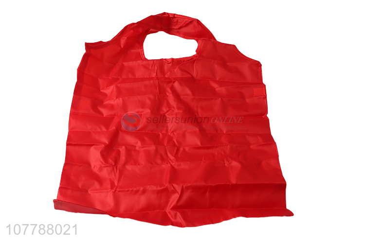 Wholesale low price red polyester waterproof shopping bag