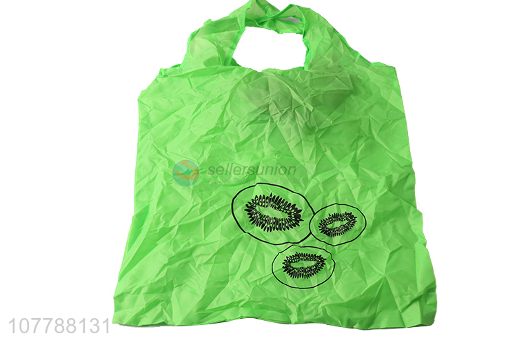 Creative design foldable kiwi fruit shopping handbag