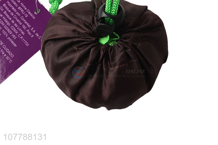 Creative design foldable kiwi fruit shopping handbag