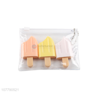 Wholesale 3 colors popsicle shape highlighter <em>pen</em> <em>marking</em> <em>pen</em>