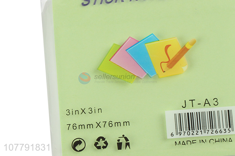 Good quality colorful paper sticky note for office stationery