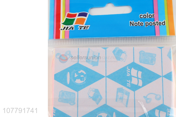 New design neon color sticky notes removable paper memo pads