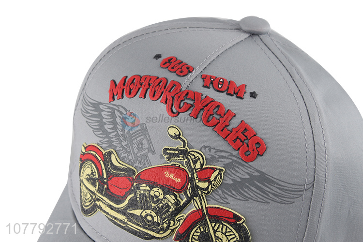 Cool Design Motorcycles Pattern Cotton Baseball Hat Casual Baseball Cap