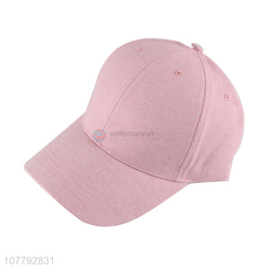 New Style Pure Color Cotton Baseball Hat For Women