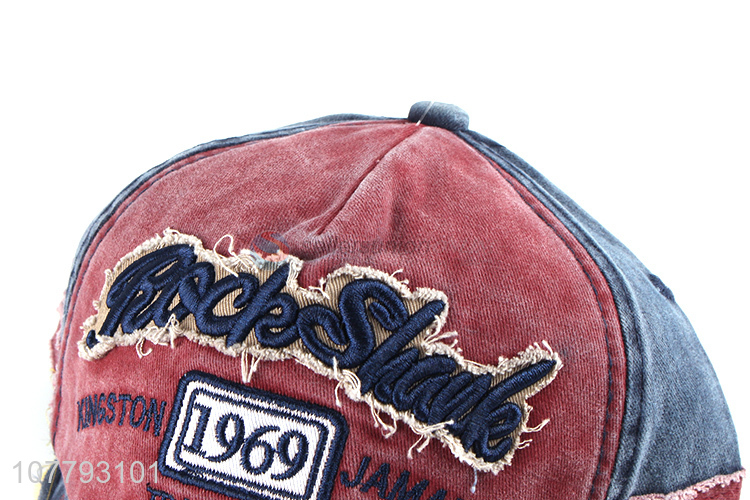 Fashion Design Washed Fur-Trimmed Baseball Cap Casual Baseball Hat
