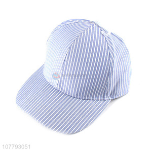 Top Quality Pinstriped Baseball Cap Comfortable Sun Hat