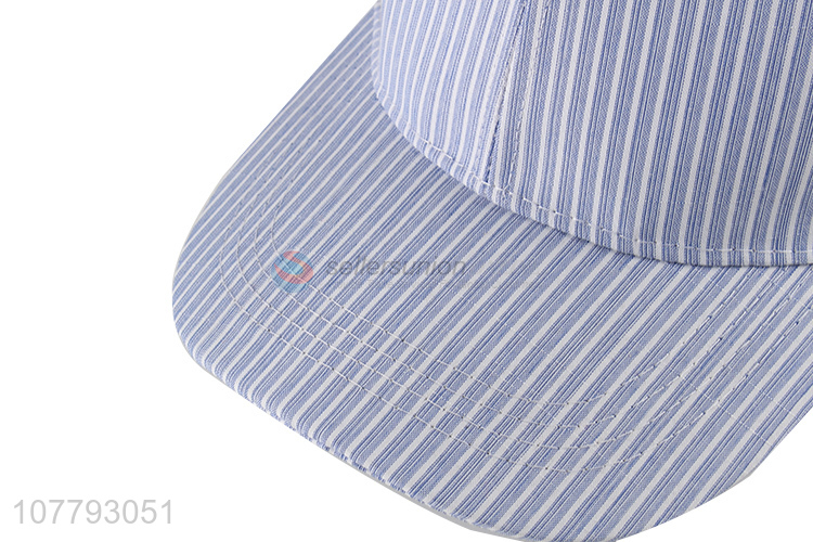Top Quality Pinstriped Baseball Cap Comfortable Sun Hat