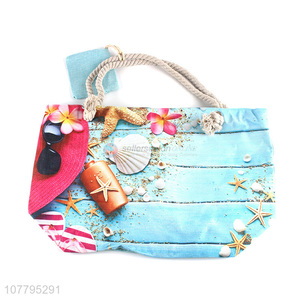 Best Selling Canvas Beach Bag Popular Tote Bag With Coin Purse
