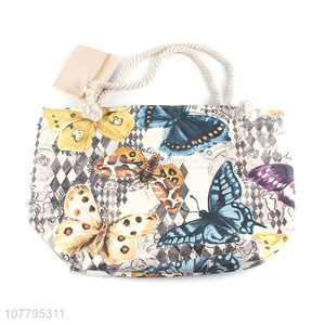 Custom Beautiful Butterfly Pattern Beach Bag Tote Bag