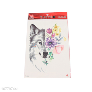 Top product wolf pattern waterproof temporary tattoo stickers
