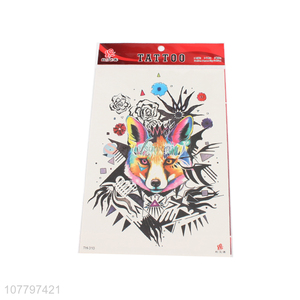 Wholesale cheap price colourful tattoo stickers with fox pattern