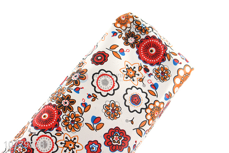 Hot Selling Flower Pattern Colorful Pencil Bag Leather Pencil Case