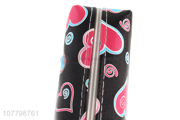 Wholesale Colorful Heart Pattern Pencil Bag Pen Pouch