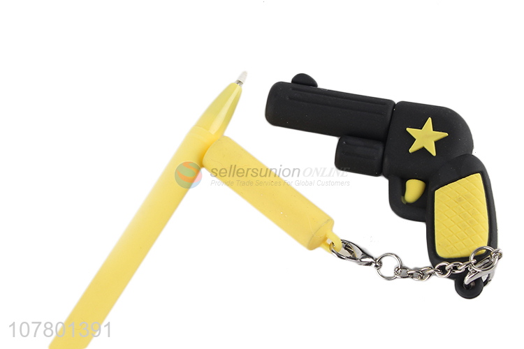 Factory wholesale pistol pendant yellow ballpoint pen