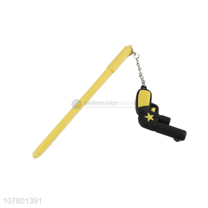 Factory wholesale pistol pendant yellow ballpoint pen