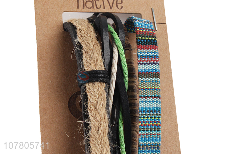 Low price wholesale handmade nylon rope braided bracelet