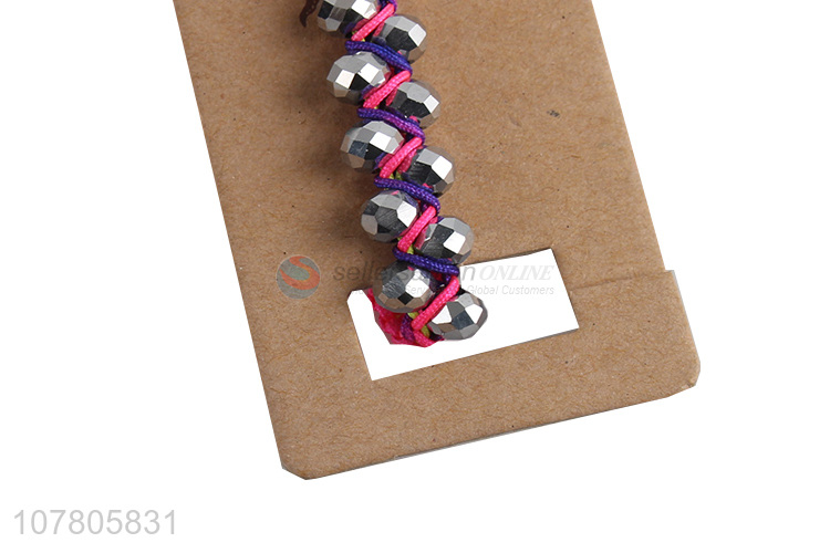 Creative fashion color string bead hand-woven bracelet