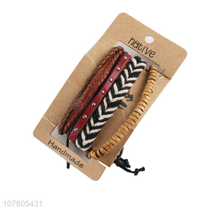 Yiwu wholesale nylon braided handmade bracelet set