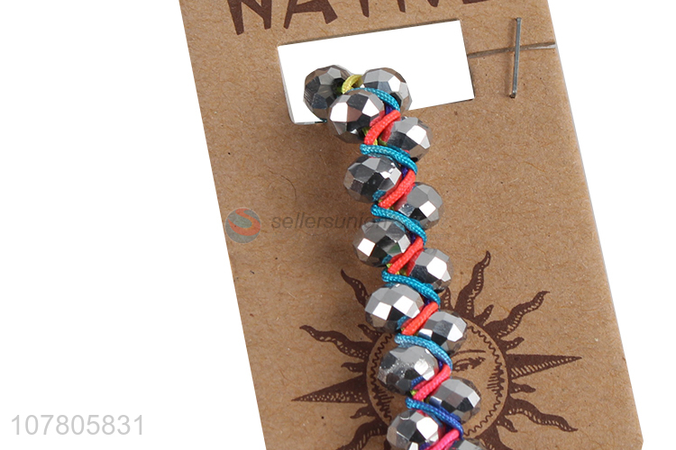 Creative fashion color string bead hand-woven bracelet