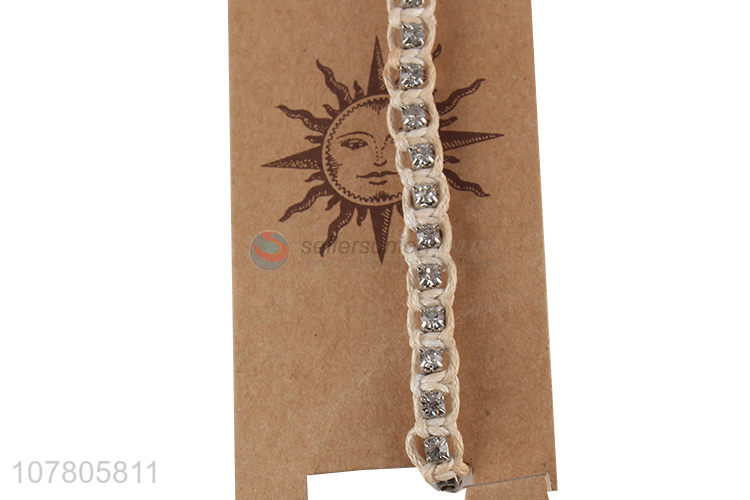 Wholesale handmade bead chain nylon handmade bracelet