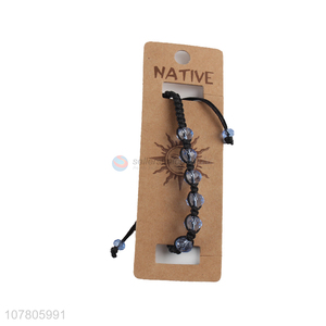 Creative and simple handmade beaded nylon rope bracelet