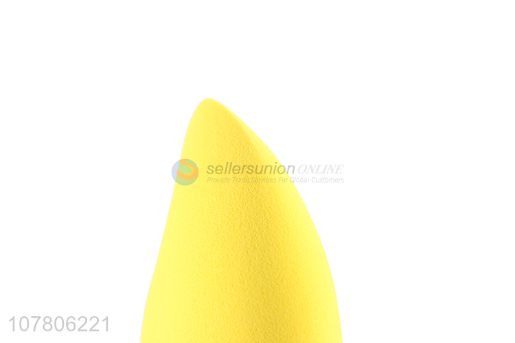 China factory yellow mango shape makeup puff