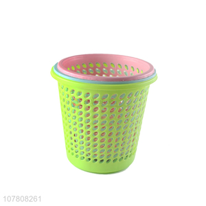 Good Quality Plastic Waste Paper Basket Hollow Trash Can
