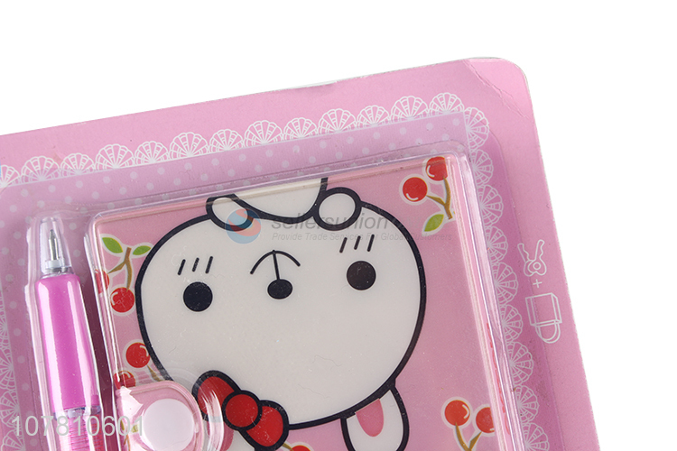 Hot products school stationery cartoon notebook and ball pen set